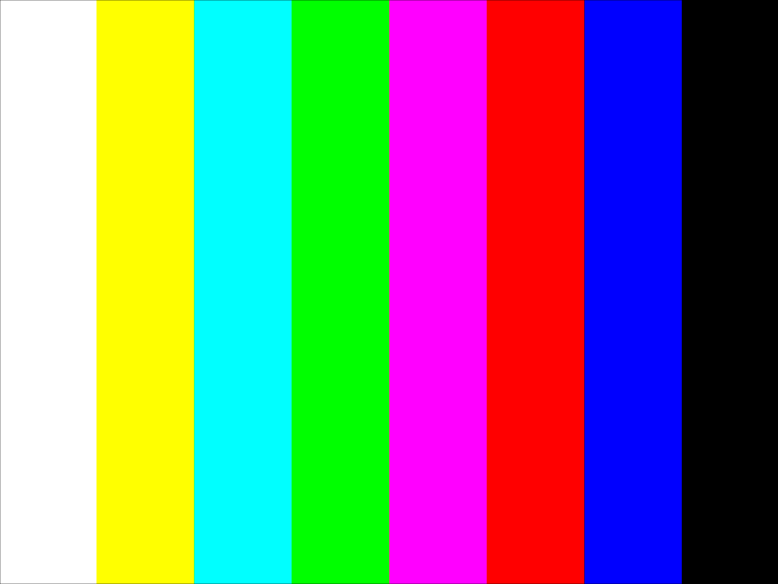 Color bar test image from OV5647 Raspberry Pi v1 camera sensor on Jetson Nano
